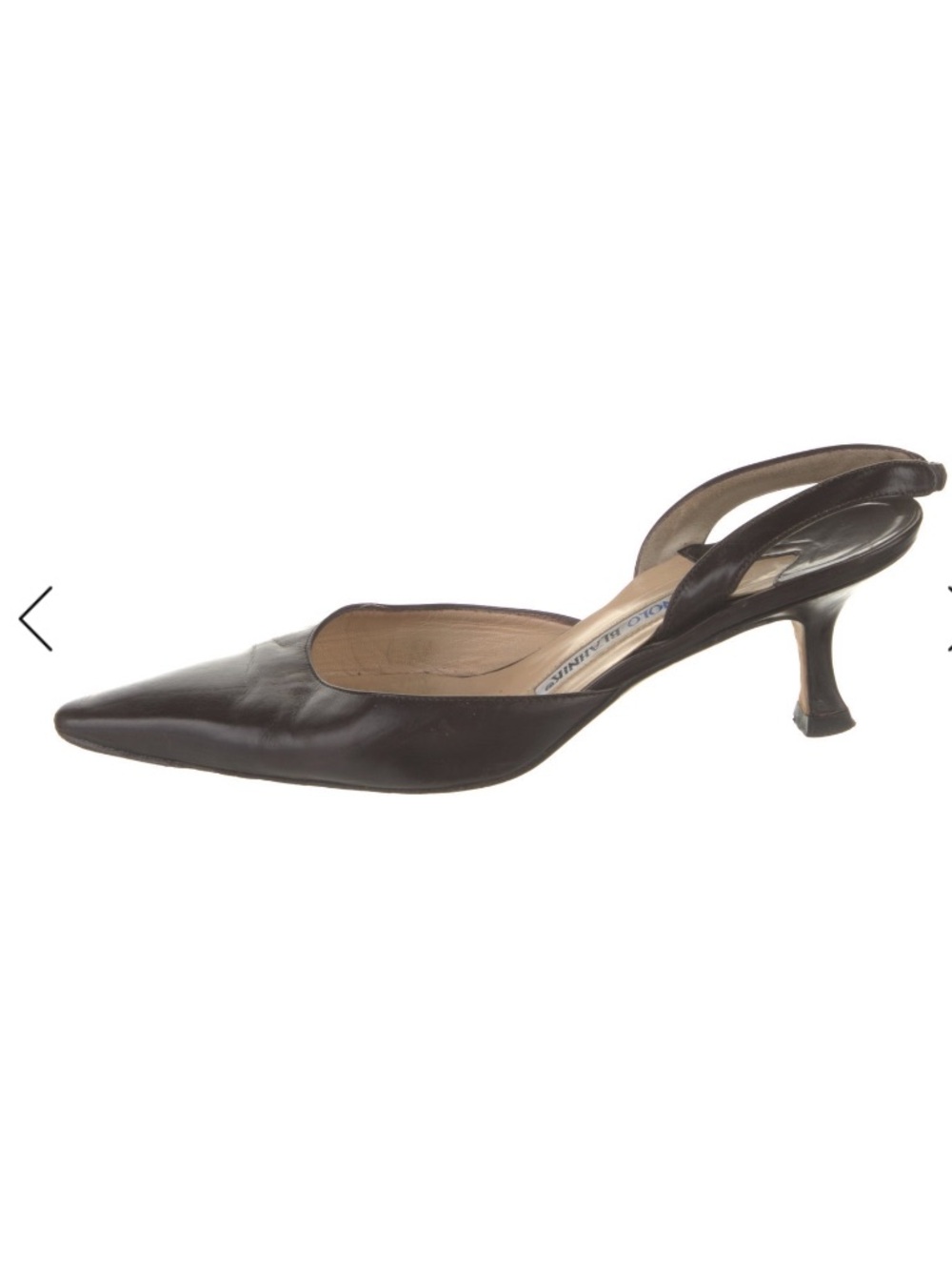 Manolo Blahnik Brown Slingback Kitten Heel Pumps SZ 6/36